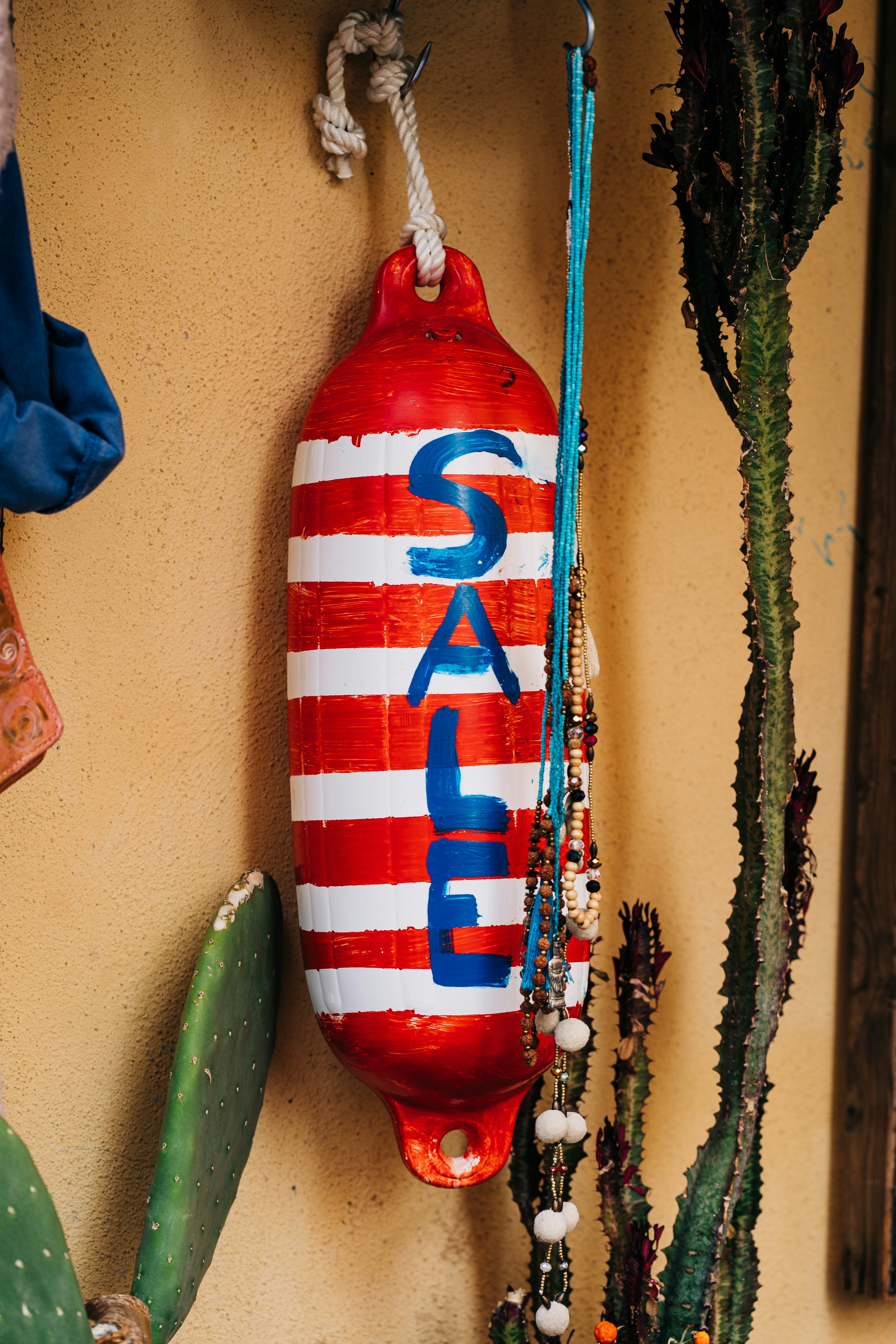 red and blue plastic bottle